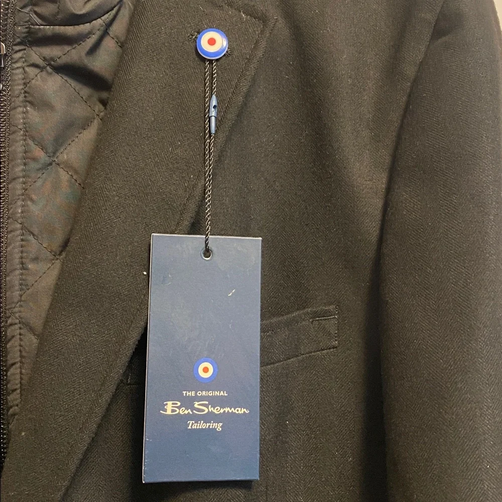 Ben Sherman Black Blazer w/ Removable Quilted Liner Jacket XL NWT